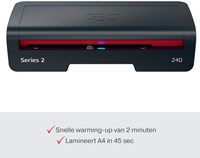 GBC 240 lamineermachine A4 75 micron 45 seconden blauw-6