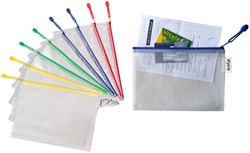 Tarifold opbergtas met rits A4 pak van 8 stuks in geassorteerde kleuren