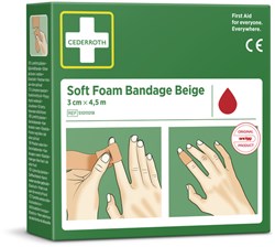 Bandage Cederroth Soft Foam 3cmx4,5m beige