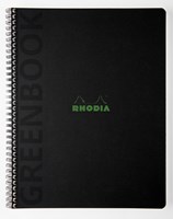 Notitieboek A4+ lijn 160 pagina's 90gr Rhodia Greenbook recycled sc