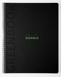 Notitieboek A4+ lijn 160 pagina's 90gr Rhodia Greenbook recycled sc