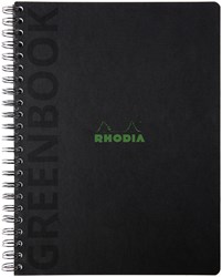 Notitieboek A4+ lijn 160 pagina's 90gr Rhodia Greenbook recycled  hc