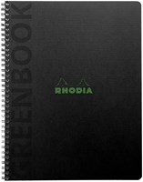 Notitieboek A5+ lijn 160 pagina's 90gr Rhodia Greenbook recycled sc