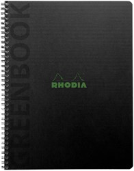 Notitieboek A5+ lijn 160 pagina's 90gr Rhodia Greenbook recycled sc