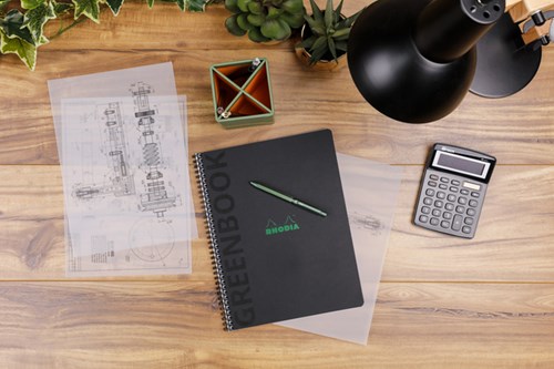 Notitieboek A5+ lijn 160 pagina's 90gr Rhodia Greenbook recycled sc-2