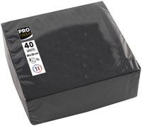 Servet Pronappe 1/4 vouw 2-laags 380x380mm 40 vel zwart-1