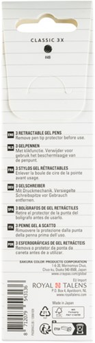 Gelschrijver Sakura Gelly Roll Classic 08 klikfunctie set à 3 stuks zwart-3