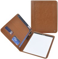 Schrijfmap A4 DESQ kunstleder bruin met luxe uitstraling