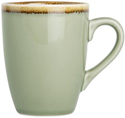 Mok Olympia Kiln 340ml mosgroen met handgedecoreerd glazuur