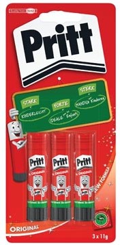 Pritt plakstift 3 x 11 g, op blister