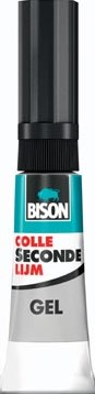 Bison secondelijm, tube van 3 g, op blister
