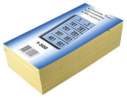 Garderobeblokken nummers van 1 t/m 500 blauw