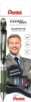 Pentel Roller Energel RT BL77, etui met 4 stuks, assorti