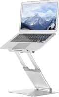 Desq telescopische laptopstandaard voor laptops tot 17 inch zilver-2