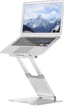 Desq telescopische laptopstandaard voor laptops tot 17 inch zilver-2