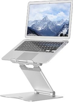 Desq telescopische laptopstandaard voor laptops tot 17 inch zilver-3