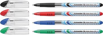 Schneider balpen Slider Basic, extra breed, geassorteerde kleuren, etui van 3 + 1 gratis-2