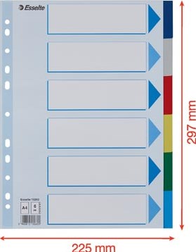 Esselte tabbladen 6 tabs-2
