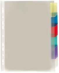 showtassen met tabs A4 90 micron 11 gaats Viquel 6 tabs