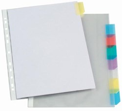 showtassen met tabs A4 90 micron 11 gaats Viquel 8 tabs