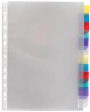 showtassen met tabs A4 90 micron 11 gaats Viquel 12 tabs