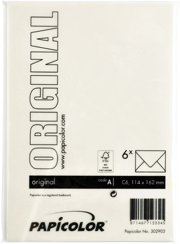 Envelop C6 114x162mm anjerwit-3