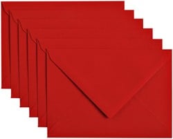 Envelop C6 114x162mm Rood