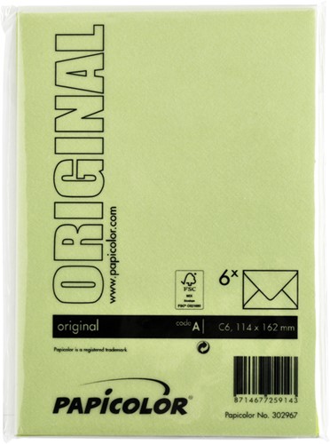 Envelop C6 114x162mm Appelgroen-3