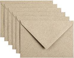 Envelop C6 114x162mm Kraft grijs