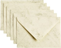 Envelop C6 114x162mm Marble Ivoor