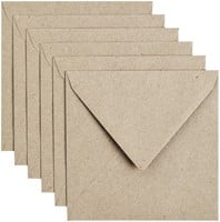 Envelop 140x140mm Kraft grijs