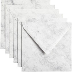 Envelop 140x140mm Marble grijs