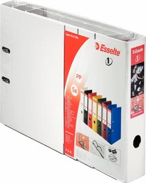 Esselte ordner 2 rings PP 75 mm wit 5 stuks