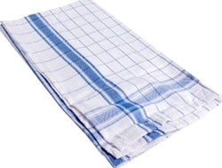Handdoek Adalynne  50 x 70 cm  geruit  blauw  pak van 6 stuks