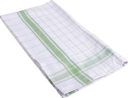Handdoek Adalynne  50 x 70 cm  geruit  groen  pak van 6 stuks