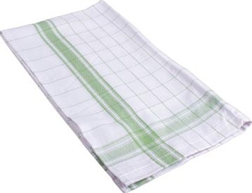 Handdoek Adalynne  50 x 70 cm  geruit  groen  pak van 6 stuks