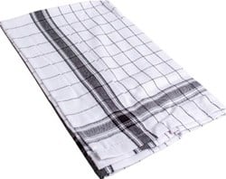 Handdoek Adalynne  50 x 70 cm  geruit  zwart  pak van 6 stuks