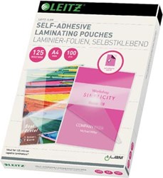Lamineerhoes A4 250 micron (2 x 125 micron) Leitz Eva zelfklevend 100 stuks
