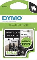 Dymo D1 flexibele nylontape 19 mm, zwart op wit 16958 Schriftband 3,5m