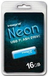 Integral Neon USB stick 16GB USB 2.0 Blauw