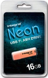 Integral Neon USB stick 16GB USB 2.0 Oranje