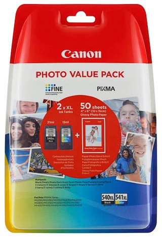 Canon PG-540L + CL541XL cartridge multipack + zwart