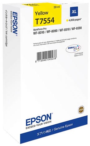 C13T755440 EPSON WF8010 TINTE YELLOW HC pages 39ml