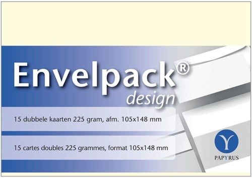 Dubbele kaarten Papyrus 105x148mm ivoorwit