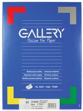 Etiketten 70  x 37mm 24 etiketten per vel wit universeel