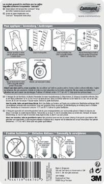 Bevestigingsstrip Command 3M 17067 3 draadhaken-2