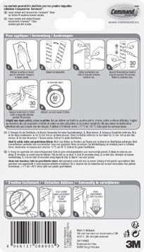 Wand haak transparant medium-2