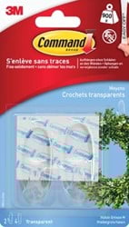 Wand haak transparant medium