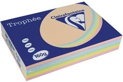 Gekleurd papier A4 160 gramMultipack pastel