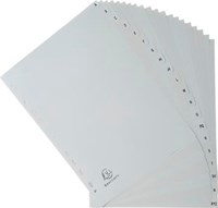 Alfabet tabbladen A4 plastic grijs A tot Z 20 tabs Exacompta-3
